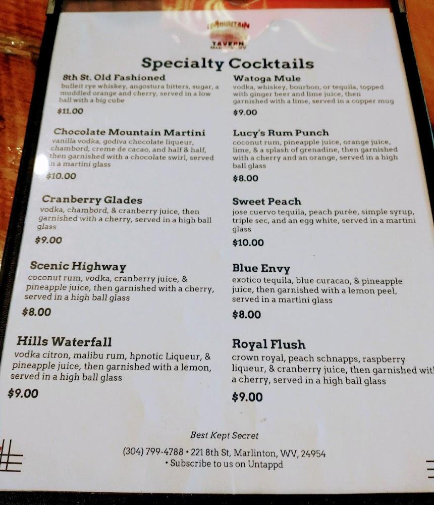Old Mountain Tavern Menu image 2